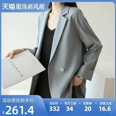 西装外套女春春季韩版英伦风网红休闲设计感小西服上衣短款小个子商品大图