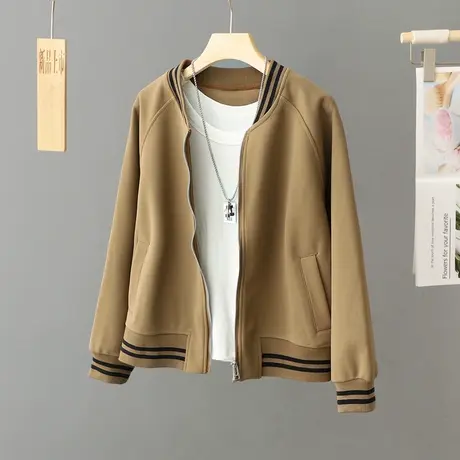 短款外套女长袖2024新款学院风美式炸街棒球服宽松拉链春秋开衫潮图片