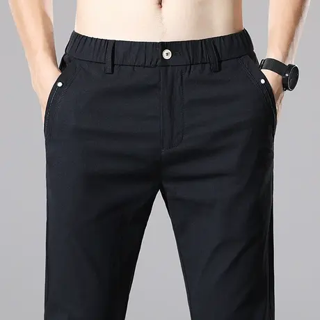 夏季薄款冰丝休闲裤男宽松上班工作商务小西裤修身男士长裤子商品大图