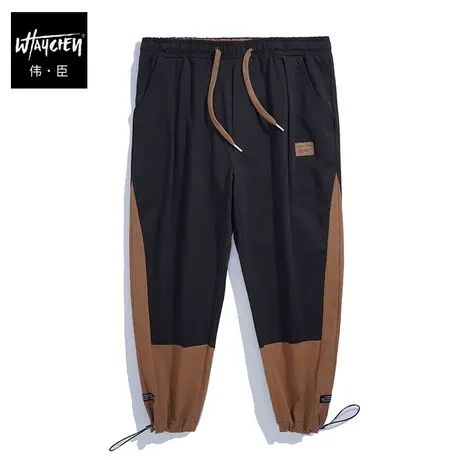 伟臣潮牌大码男装春秋装宽松休闲裤男胖子加肥加大小脚胖人运动裤商品大图