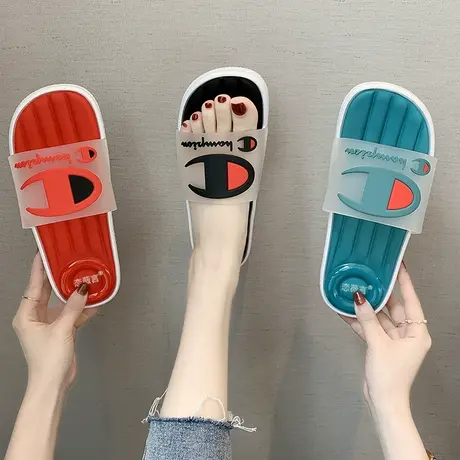 情侣凉拖鞋家用夏季室内家居浴室洗澡防滑塑料软底女平底一字拖男商品大图