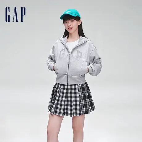 Gap女装2024春季新款法式圈织软渐变刺绣logo连帽卫衣外套873736图片