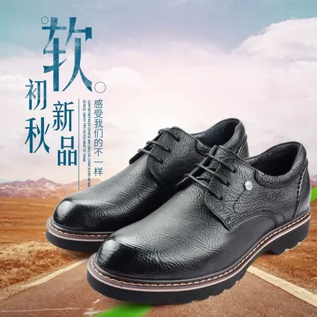 Camel/骆驼男鞋秋季新品牛皮舒适商务宴会系带正装婚鞋A203201001商品大图