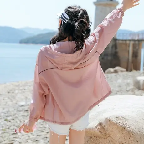 休闲遮阳衫外套女装夏季2022年新款韩版气质薄款简约宽松遮阳外衣图片