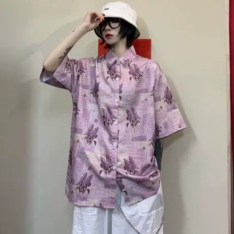 法式衬衫女2020复古港味设计感小众轻熟心机学生百搭上衣洋气衬衣图片