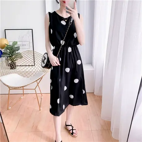 ms甜末末约会显瘦芭蕾沙滩海边度假长裙辣拍照超仙气质吊带连衣裙图片