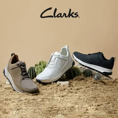 Clarks其乐男鞋时尚低帮鞋真皮休闲鞋舒适防滑缓震户外运动鞋男商品大图