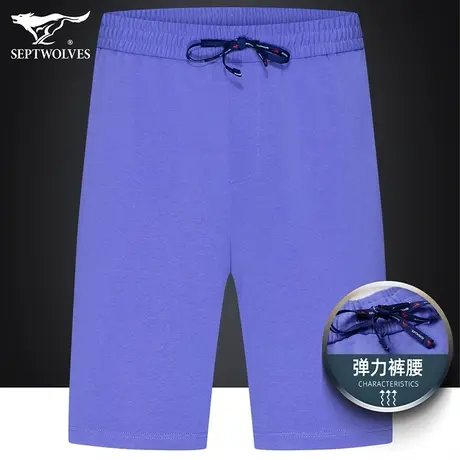 七匹狼狼族部落休闲运动裤男2023夏季户外时尚宽松弹力五分裤子男商品大图
