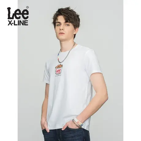 LeeXLINE 22春季新品标准版多色圆领印花男短袖T恤LMT0000174LE图片