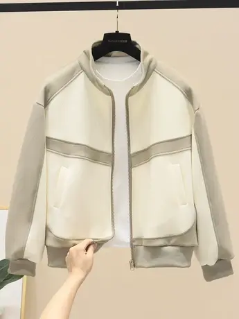韩系时尚百搭夹克外套新款2023爆款设计感小众复古棒球服女春秋款图片