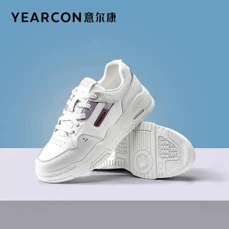 意尔康女鞋2023年春季新款面包鞋女厚底百搭小白鞋女运动休闲板鞋商品大图