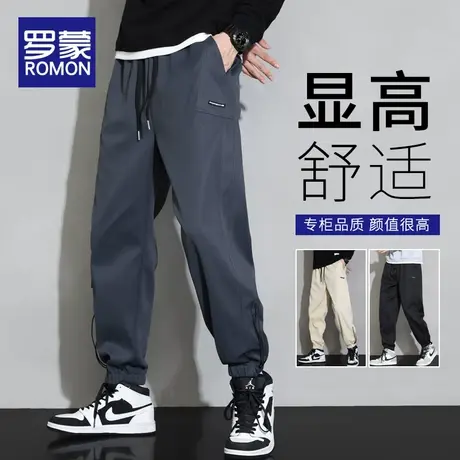 罗蒙春秋季百搭休闲裤男士宽松潮流户外青年新款哈伦束脚裤子男装商品大图