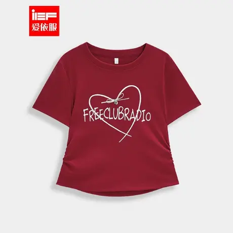 MINIIEF【爱爱依服童装】2025夏季新款韩版时尚印花女童短袖T恤图片
