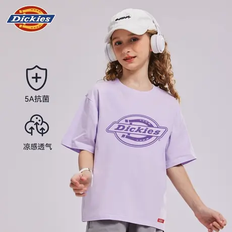 Dickies童装女童短袖t恤夏季儿童美式休闲体恤女孩2025新款半袖A图片