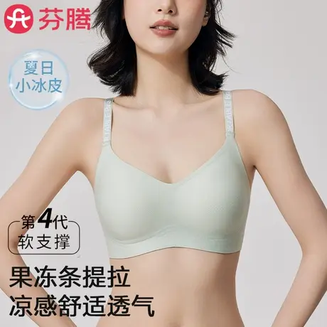 芬腾小冰皮内衣女小胸聚拢提拉软支撑收副乳防下垂凉感美背文胸罩商品大图