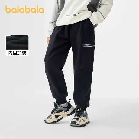 巴拉巴拉童装男童长裤加绒小童大童裤子秋冬新款卫裤商品大图