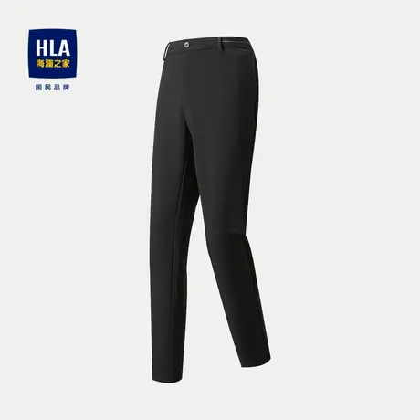 HLA/海澜之家六维弹力休闲裤2023秋季新款纯色直筒商务绅士裤子男商品大图