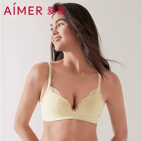 爱慕内衣女缎舞无钢圈薄模杯洞洞小胸聚拢文胸胸罩AM178271商品大图