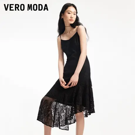 Vero Moda奥莱连衣裙夏季新款优雅镂空可调吊带优雅高级鱼尾裙子图片
