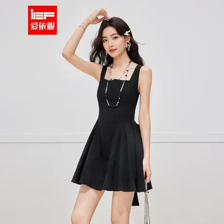IEF/爱依服小黑裙2025夏季新款韩系性感小女人气质收腰显瘦背心裙图片