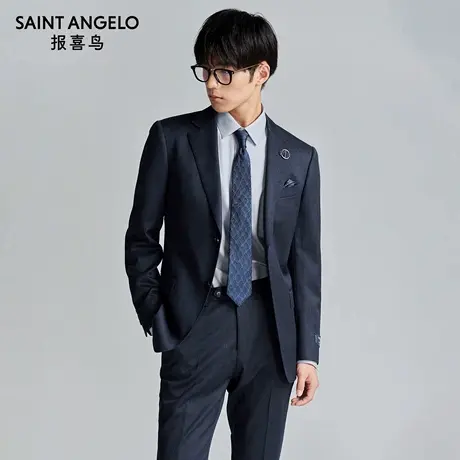 报喜鸟秋季新款男士商务休闲100%绵羊毛西服上衣时尚质感西装裤子商品大图