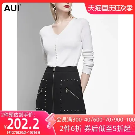 欧洲站温柔风修身显瘦百搭毛衣女秋2022新款套头长袖V领打底上衣图片