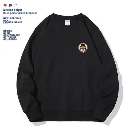 日系复古简约卡通潮牌印花休闲卫衣男百搭宽松圆领长袖秋季上衣商品大图