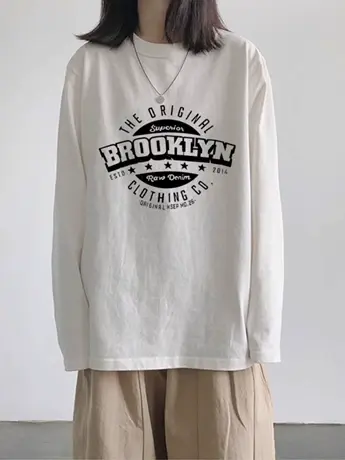 白色内搭打底衫女2023早秋新款女装冬季长袖t恤今年流行漂亮上衣商品大图