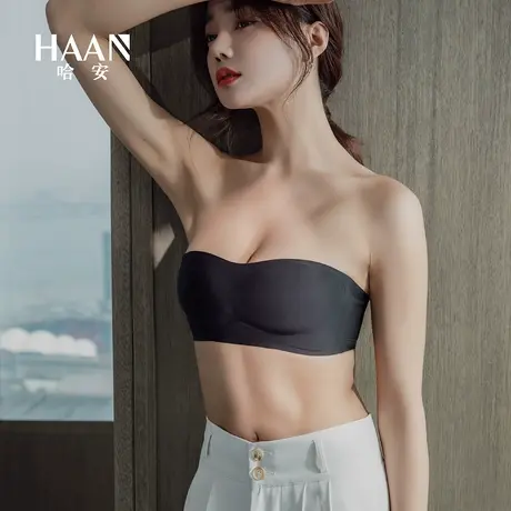抹胸无肩带内衣女小胸聚拢文胸套装防滑婚纱礼服专用防走光裹胸罩图片