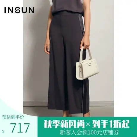 恩裳商场同款夏季简约版型沉稳干练气质舒适桑蚕丝轻商务西裤商品大图