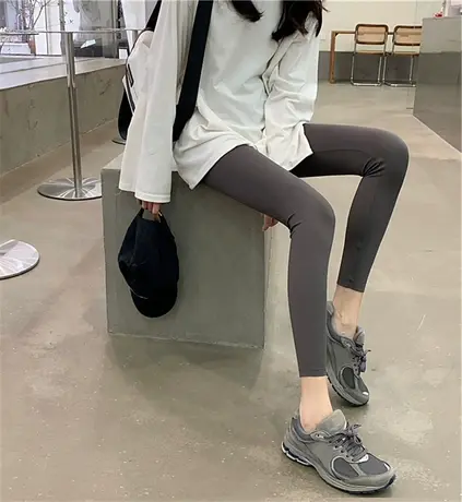 春秋冬加绒鲨鱼皮打底裤女外穿薄款液体紧身收腹提臀弹力芭比瑜伽商品大图