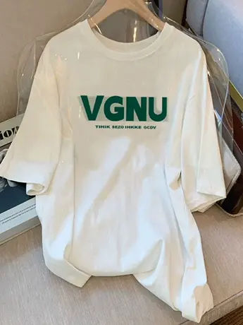 白色仿棉短袖t恤女2023新款夏季韩版宽松大码女装显瘦潮牌上衣服商品大图