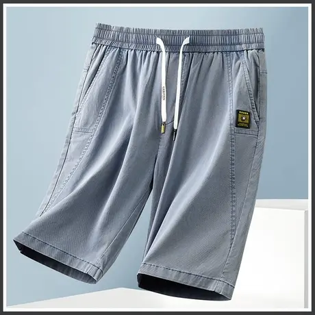 薄款新塘夏天丝牛仔男款短裤子男士高端休闲中裤夏季五分冰丝马裤图片