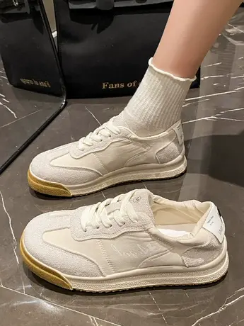 休闲鞋2023年新款夏款透气平底春秋板鞋德训鞋女款运动小白女鞋子商品大图