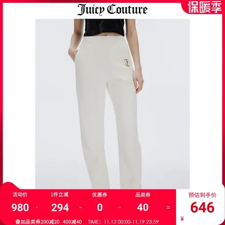 Juicy Couture橘滋休闲裤女秋冬新款美式运动卫裤直筒宽松香蕉裤商品大图