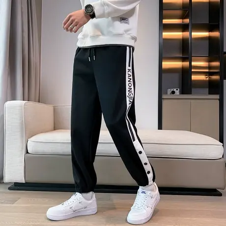 初中学生13男孩帅气休闲裤子大童潮牌卫裤15岁青少年春秋季运动裤商品大图