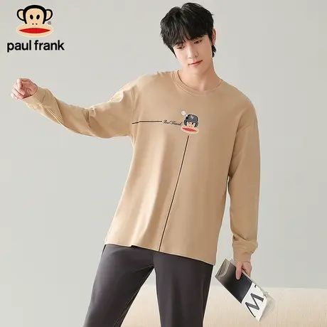 大嘴猴paul frank时尚新款男士家居服卡通纯棉男士两件套睡衣冬款商品大图