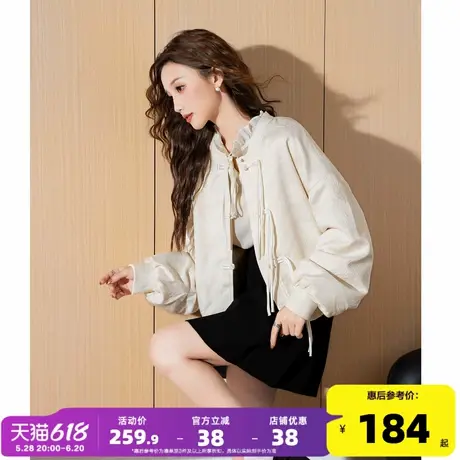 【新中式】唐狮2025春季新款外套女国风盘扣高级感气质宽松上衣商品大图