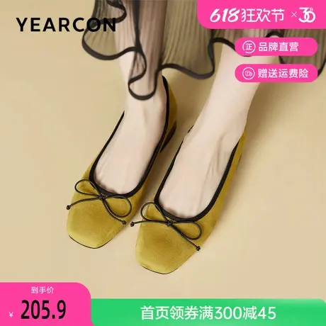 意尔康时尚法式方头单鞋女2025新款秋季休闲浅口女鞋通勤舒适软底图片