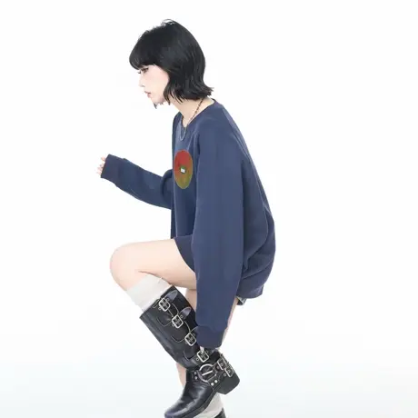 美式复古潮牌水果卫衣女2025春秋新款休闲宽松oversize套头上衣商品大图