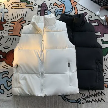 秋冬季韩版马甲男女潮流立领棉服修身bf加厚坎肩背心保暖马夹外套图片