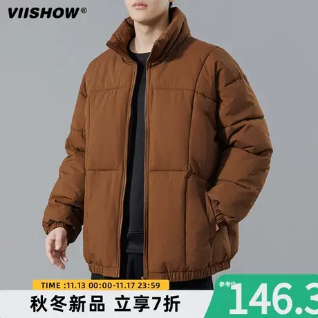 VIISHOW冬季棉袄男款美式生保暖棉衣大码加厚棉服男冬装立领外套商品大图
