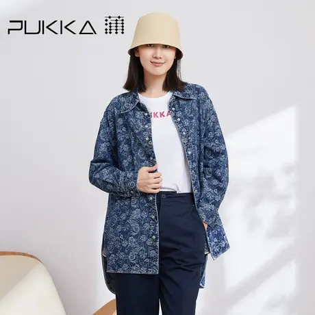 蒲PUKKA 女装牛仔外套春装新款设计感复古牛仔衣女商场同款图片