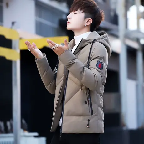 羽绒服男冬季加厚外套新款潮牌棉服港风工装冬装棉衣学生男装棉袄商品大图