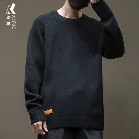 春季男生针织毛衣男线衣宽松大码春秋内搭打底衫男士加肥加大男款商品大图