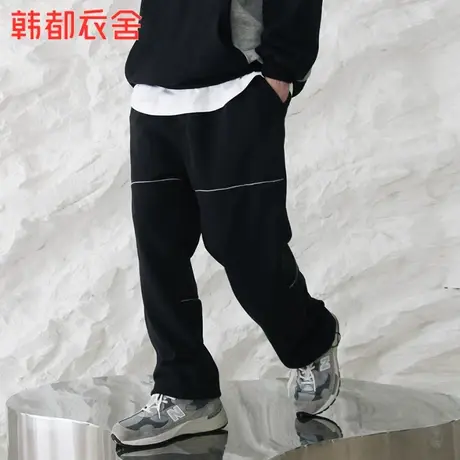 韩都衣舍2024春季新款 男装休闲裤宽松百搭时尚潮流长裤NZZ0822图片