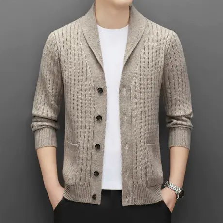 毛衣男春秋装薄款上衣青少年开衫针织衫帅气外套秋季休闲男装秋衣商品大图