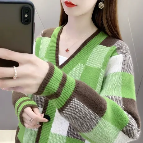 开衫毛衣女新款2023年爆时尚洋气流行早春装针织开衫外套女春秋季图片