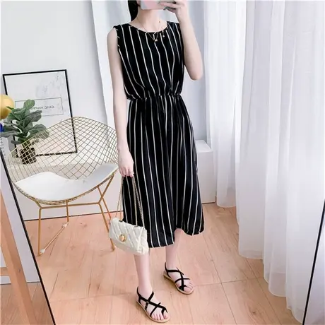 西双版纳度假吊带连衣裙云南旅游拍照森系仙女裙三亚海边沙滩裙女图片