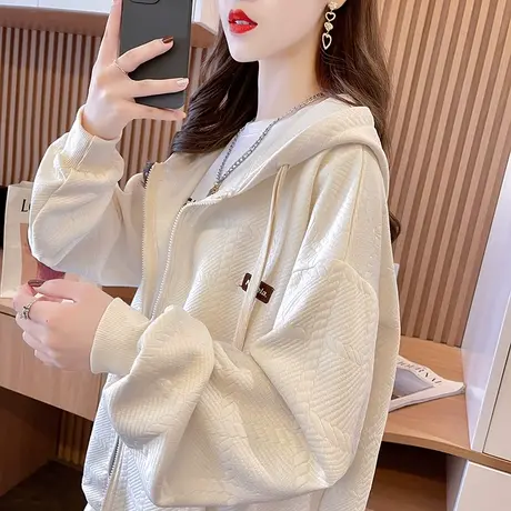 早秋外套女春秋季韩版宽松大码薄款初秋百搭高级感棒球服开衫卫衣商品大图